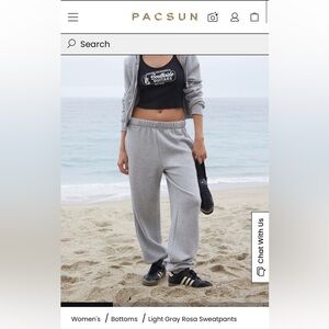 Jon Galt by Brandy Melville Light Gray Rosa Joggers